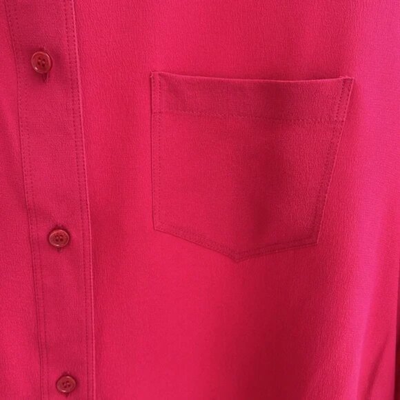 Red silk top blouse - Picture 2 of 4